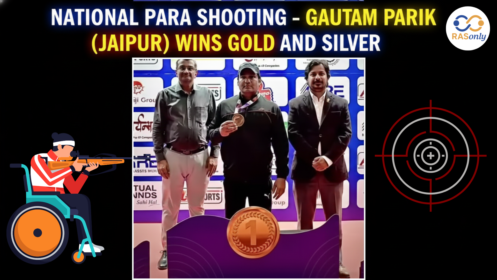 Gautam Parik Wins Gold at 68th National Para Shooting