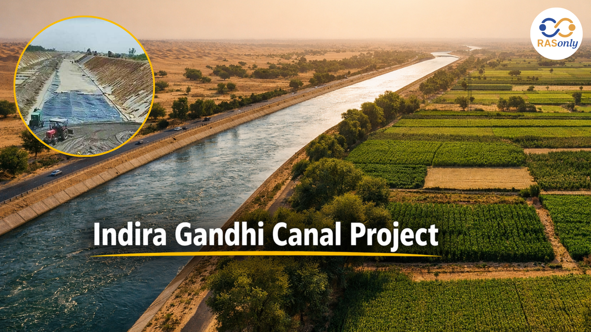 Indira Gandhi Canal Project (IGNP): Rajasthan’s Desert Irrigation Lifeline for RAS 2026