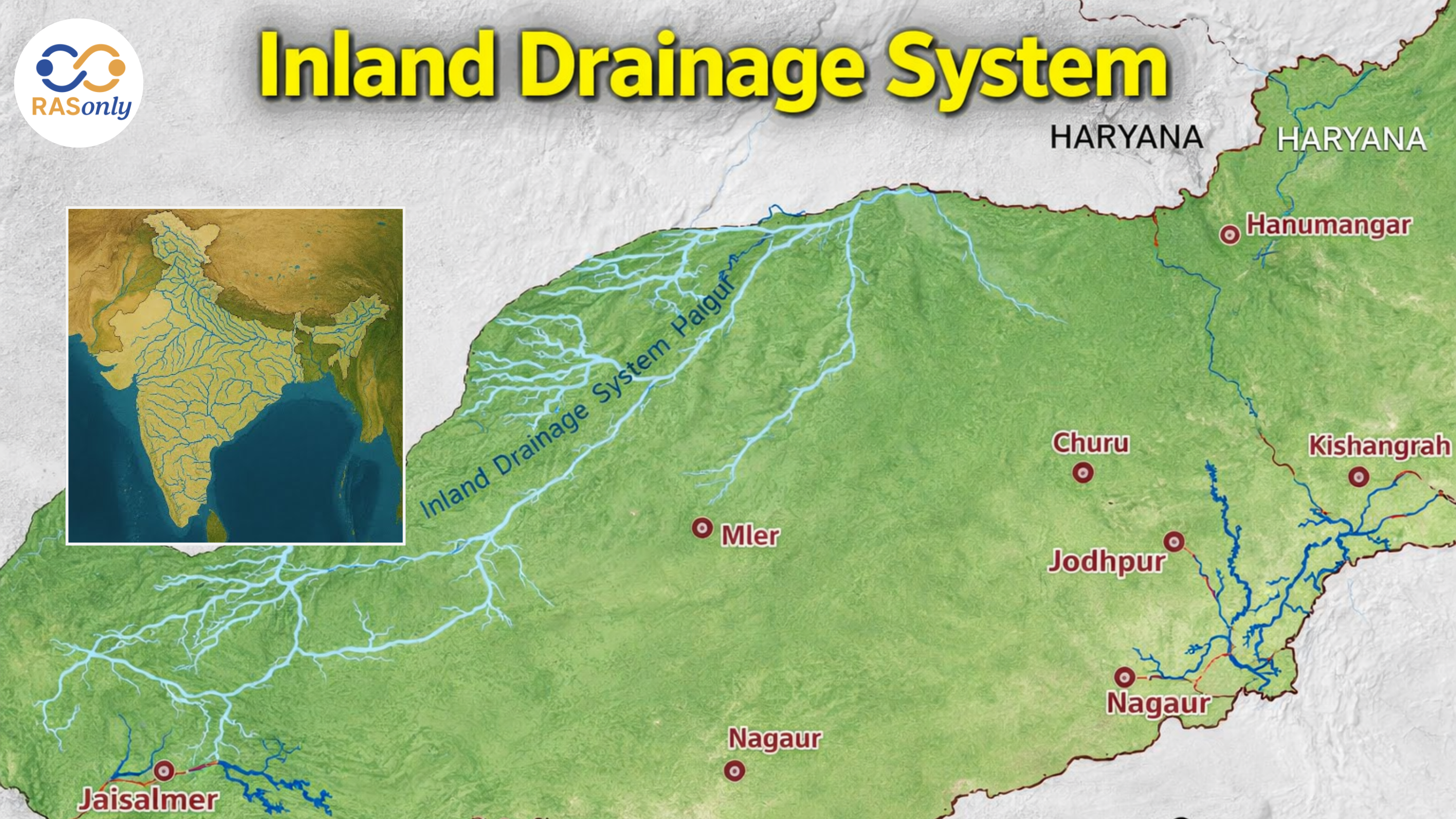 Inland Drainage System of Rajasthan: Rivers, Map & RAS 2026