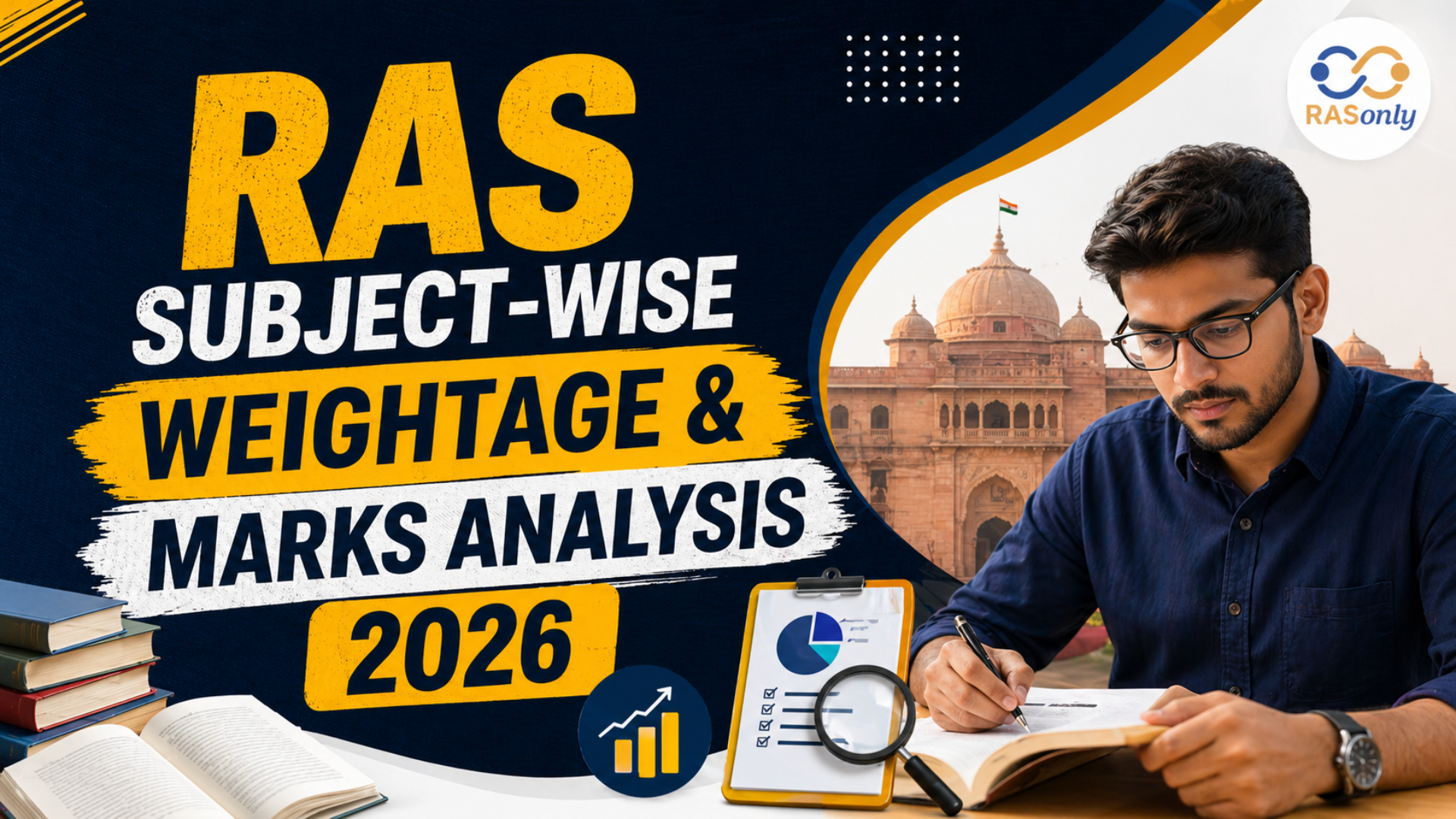 RAS Subject-wise Weightage & Marks Analysis 2026 (Prelims & Mains Complete Guide)