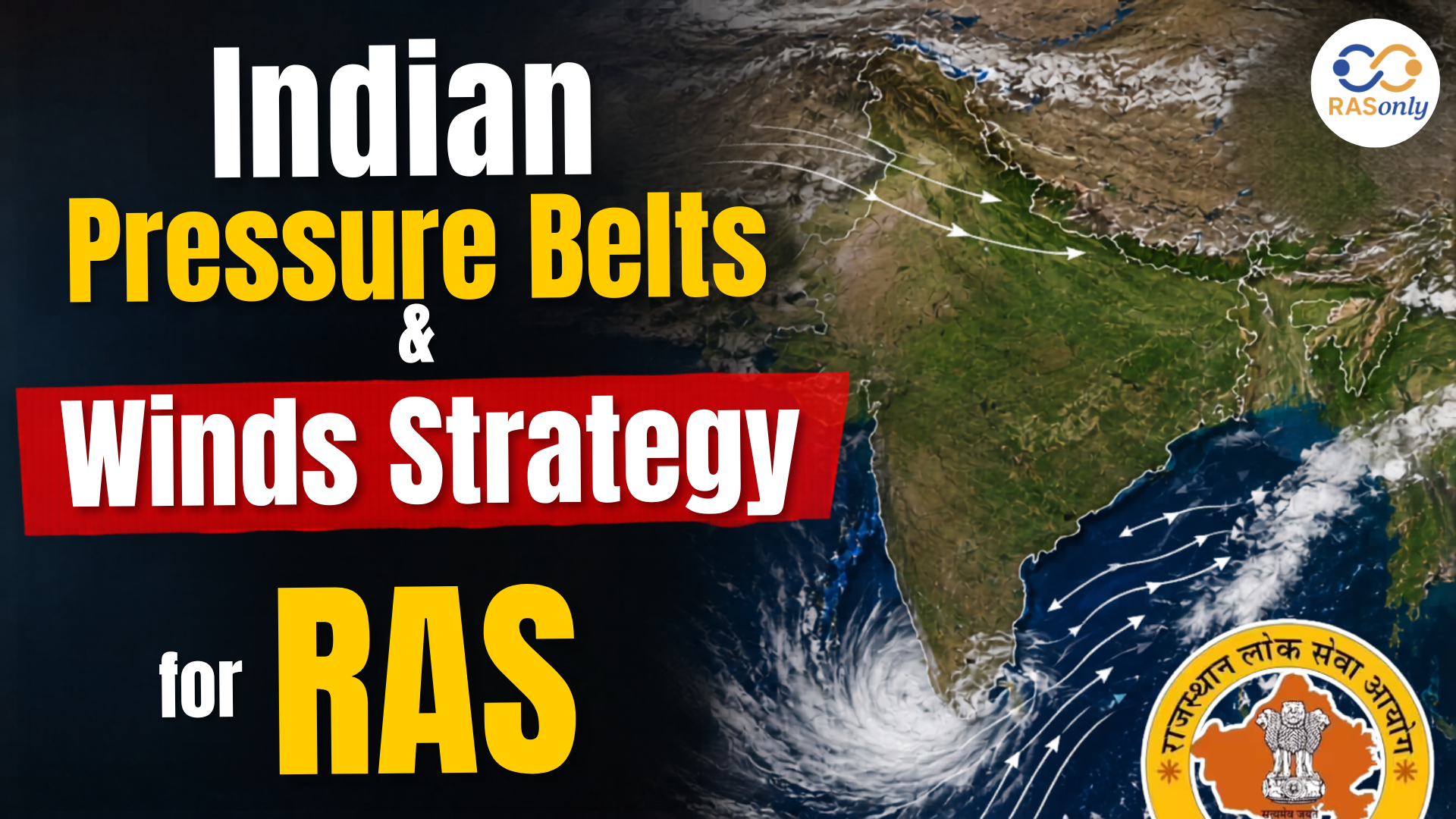 Indian Pressure Belts & Winds Strategy for RAS 2026 (Complete Climatology Concepts, Winds, Monsoon, Maps, MCQs & Revision Plan)